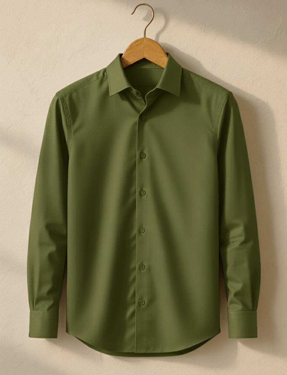 Deep Olive Green Shirt