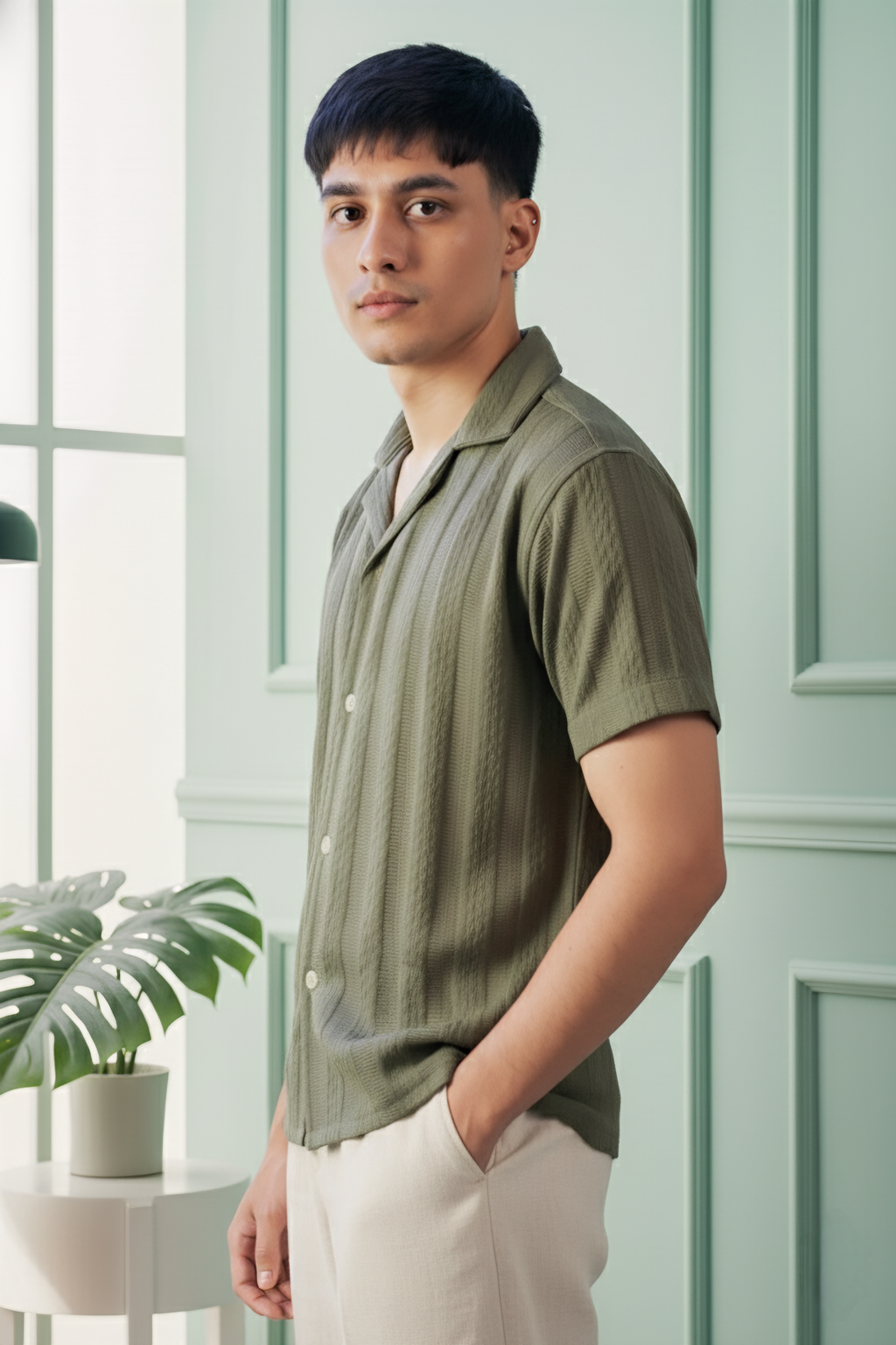 Sage-wood Green Shirt